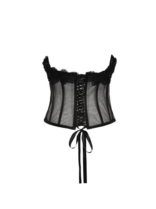 Bustier steccato in pizzo ricamato GIANNI MOLARO | BU2620NERO